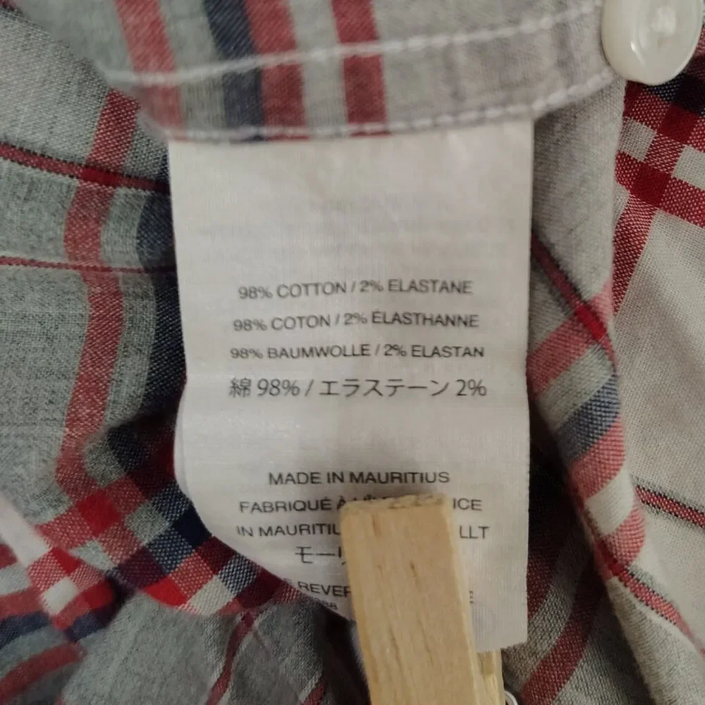 J.CREW Cotton Plaid Slim Fit Button-Down Shirt Men's Large Long Sleeve Casual